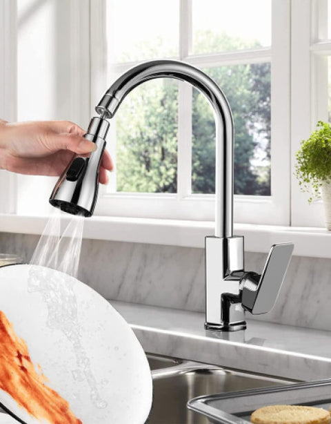 3 Modes Kitchen Faucet Spray Head Water Saving 360 Swivel Ball Nozzle Tap - BUYSQUARE