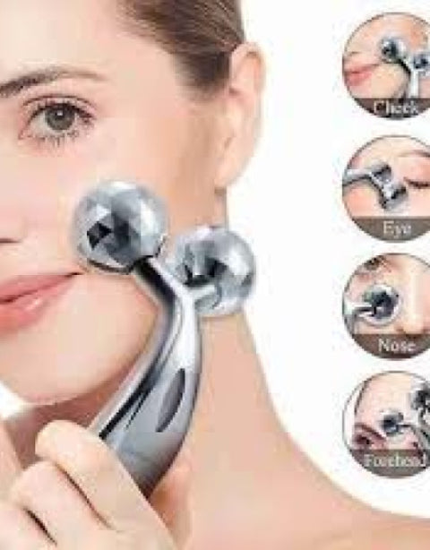 3D Roller Face Massager, Face Lift Tool Firming Beauty Massage Body Face Massage - BUYSQUARE