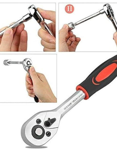 46 in 1 Pcs Tool Kit & Screwdriver and Socket Set - Multi Purpose Combination Tool Case Precision Socket set - BUYSQUARE