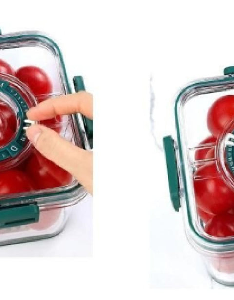 ABS Plastic Air Tight Container Set with Time Keeping Feature (2 pcs) - BUYSQUARE