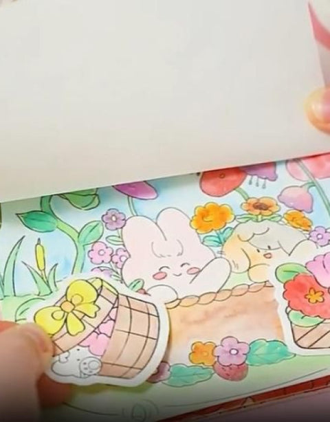 Cartoon Art Coloring Painting Set for Kid's - BUYSQUARE