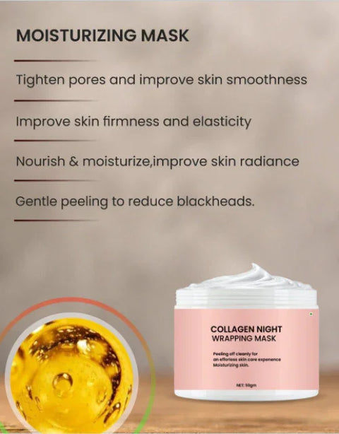 COLLAGEN NIGHT WRAPPING MASK ( Pack Of 2 ) - BUYSQUARE