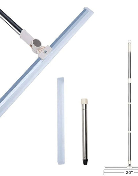 Floor Squeegee 20 inch Silicone Long Handle - BUYSQUARE