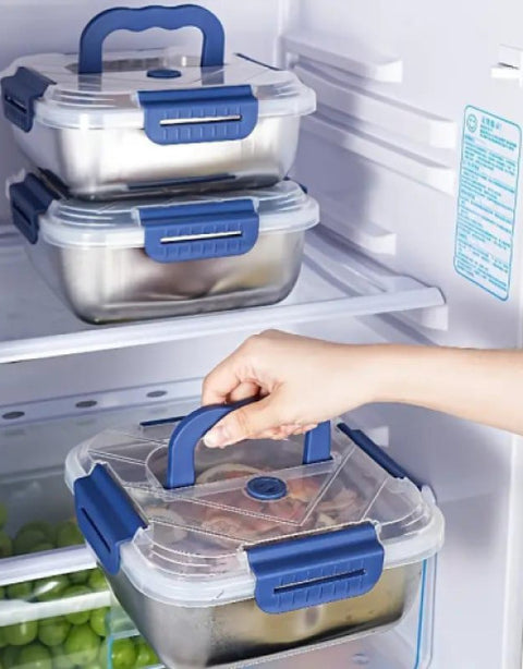 Food Storage Container with Blue Handle - BUYSQUARE