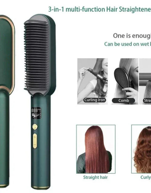 Hair Straightener Comb for Women Hair Straightener Brush (Multicolor) - BUYSQUARE