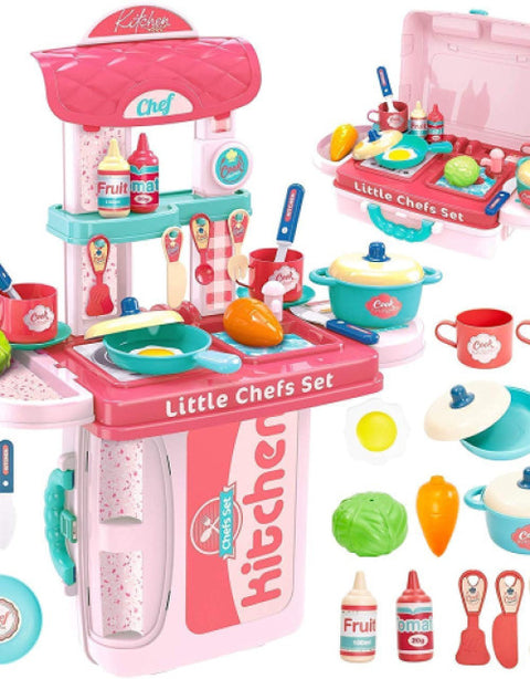 Kitchen Set for Girls with Cooking Utensils Combo Items - BUYSQUARE