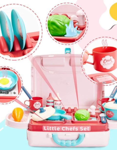 Kitchen Set for Girls with Cooking Utensils Combo Items - BUYSQUARE