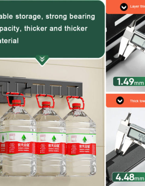 Kitchen Shelf Stainless Steel Floating Shelves Wall Mount Knife Holder - BUYSQUARE