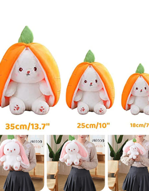 Plush Toy Pillow, Reversible Bunny, Cute Rabbit Sofa Pillow - BUYSQUARE