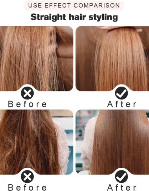 Rechargeable Mini Hair Straightener, Portable Cordless Hair Straightener Brush, 3 Adjustable Temp Flat Iron - BUYSQUARE