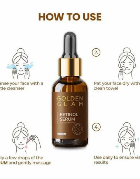 Retinol Anti-Ageing Face Brightening Serum, Visibly Minimizes Spots, Reveals Even Skin Tone, Glycolic Bright Skin, 30ml Pack - BUYSQUARE
