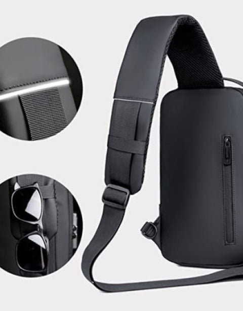 Shoulder bag with USB charging - BUYSQUARE