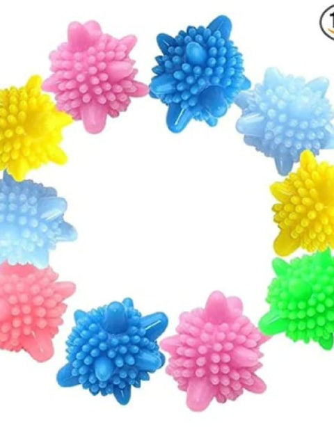 Washer Balls Magic Eco-Friendly Laundry Scrubbing Balls, Solid Colorful Laundry Washing Balls Enhance Your Machine Cleaning Power Pack of 12 - BUYSQUARE