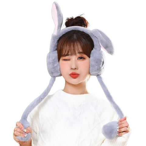Cute Rabbit Jumping Ear Muffs for Women