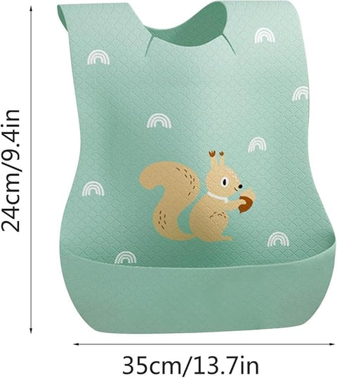 Newborn Baby Feeding Bib with Food Catcher Pocket