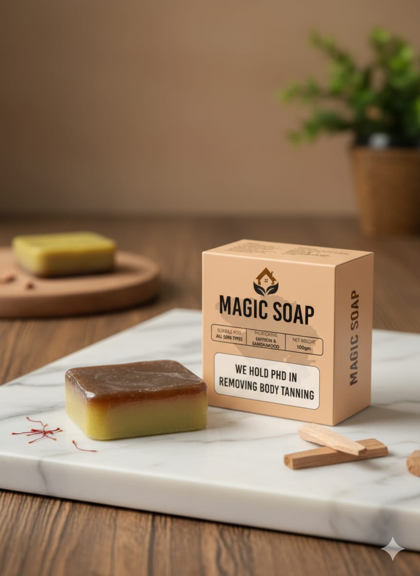 Handmade Magic Soaps for Skin Glow and Tan Removal