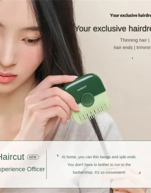 2 In 1 Baby Hair Cut Hairdressing Comb Trim Bangs Broken Hair Trimmer Portable Children's Clipper - BUYSQUARE
