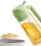 2-in-1 large capacity glass oil sprayer and dispenser for kitchen use