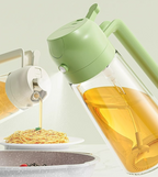 2-in-1 large capacity glass oil sprayer and dispenser for kitchen use