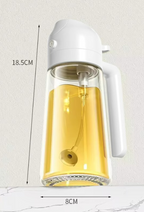 2-in-1 large capacity glass oil sprayer and dispenser for kitchen use