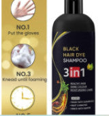3 in 1 Black hair dye Natural shampoo ( Pack Of 4 ) - BUYSQUARE