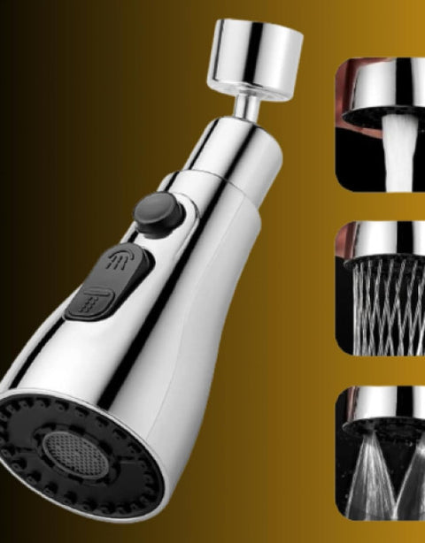 3 Modes Kitchen Faucet Spray Head Water Saving 360 Swivel Ball Nozzle Tap - BUYSQUARE