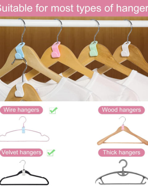 30 Pcs Clothes Hanger Connector Hooks Space Saving Hanger Extender ( Pack Of 1 ) - BUYSQUARE