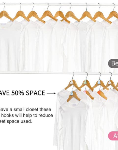 30 Pcs Clothes Hanger Connector Hooks Space Saving Hanger Extender ( Pack Of 1 ) - BUYSQUARE