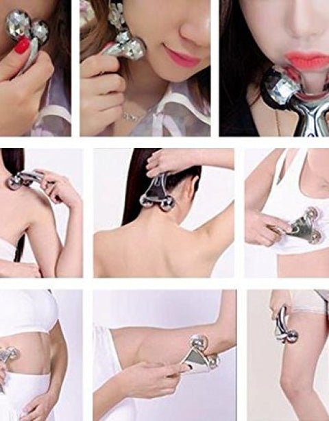 3D Roller Face Massager, Face Lift Tool Firming Beauty Massage Body Face Massage - BUYSQUARE