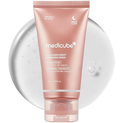 Medicube Collagen Overnight Wrapping Peel Off Facial Mask Pack of 2 – Korean collagen night mask for firming and glowing skin