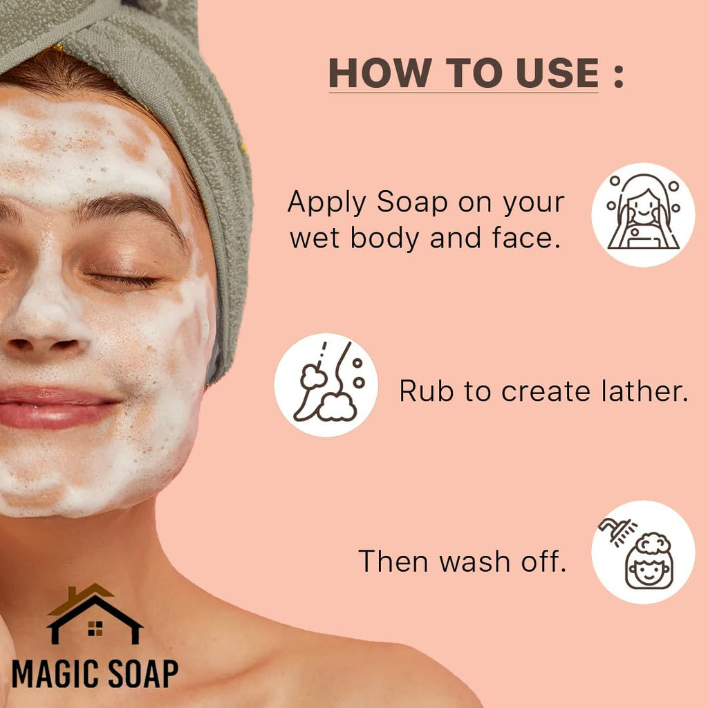 Handmade Magic Soaps for Skin Glow and Tan Removal