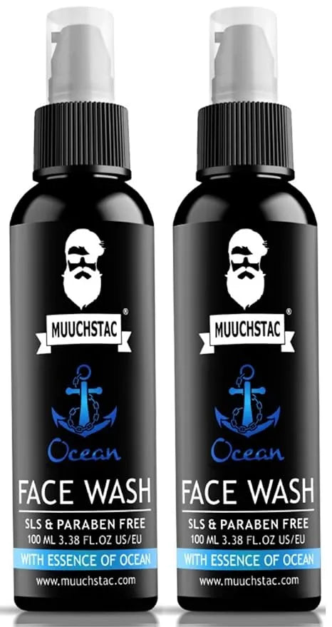 Muuchstac Ocean Face Wash for Men Pack of 2 – Deep Clean & Oil Control