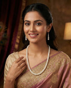 Traditional White Pearl (Moti) Necklace