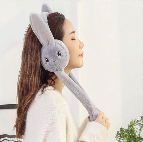 Cute Rabbit Jumping Ear Muffs for Women