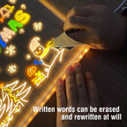 3D LED Light Glass  christmas Acrylic Writing Pad