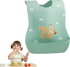 Newborn Baby Feeding Bib with Food Catcher Pocket