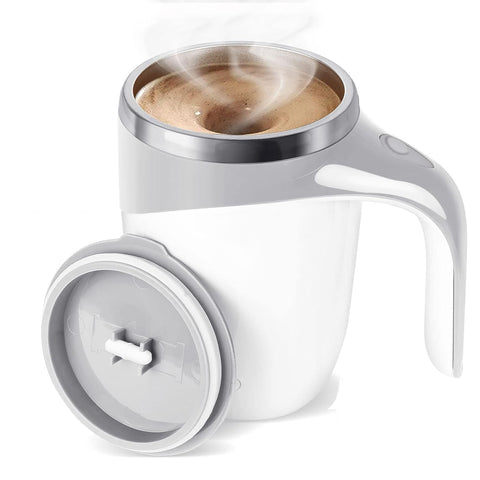 White Stirring Coffee Mug