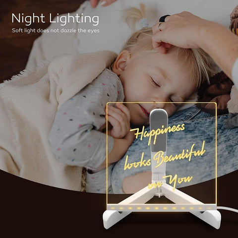 3D LED Light Glass  christmas Acrylic Writing Pad