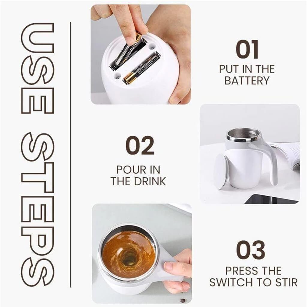 White Stirring Coffee Mug