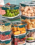 ABS Plastic Air Tight Container Set with Time Keeping Feature (3 pcs, 2100ml, 1400ml, 700ml) - BUYSQUARE