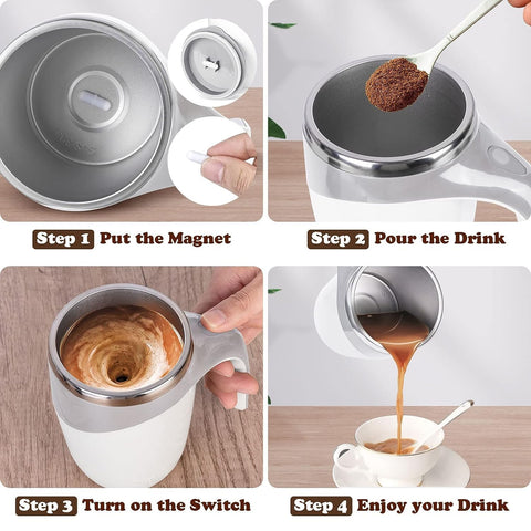 White Stirring Coffee Mug