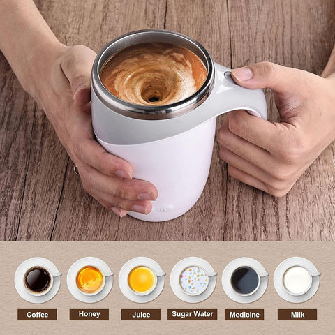 White Stirring Coffee Mug