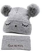 Boys & Girls Double Side pom Pom Hat Winter Cap - BUYSQUARE