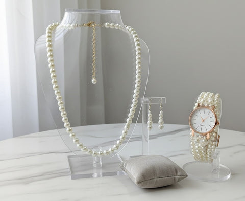 Pearl Studded & Beaded Jewellery Set 