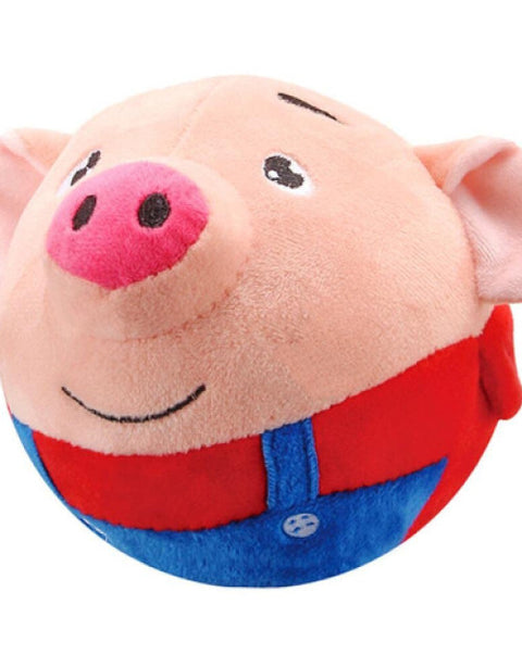 Cute Electric Toy 72 Songs Recordable Cartoon Jump Pig Kids Toys Gifts Red - BUYSQUARE