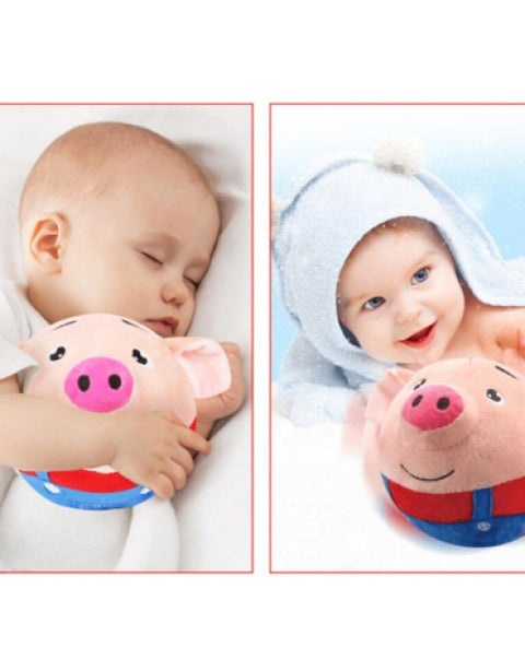 Cute Electric Toy 72 Songs Recordable Cartoon Jump Pig Kids Toys Gifts Red - BUYSQUARE