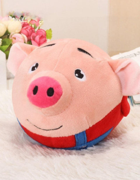 Cute Electric Toy 72 Songs Recordable Cartoon Jump Pig Kids Toys Gifts Red - BUYSQUARE