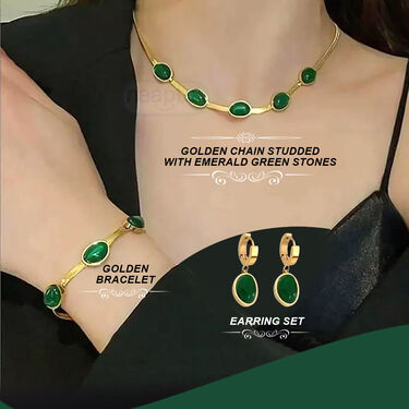 Oval Green Crystal Pendant