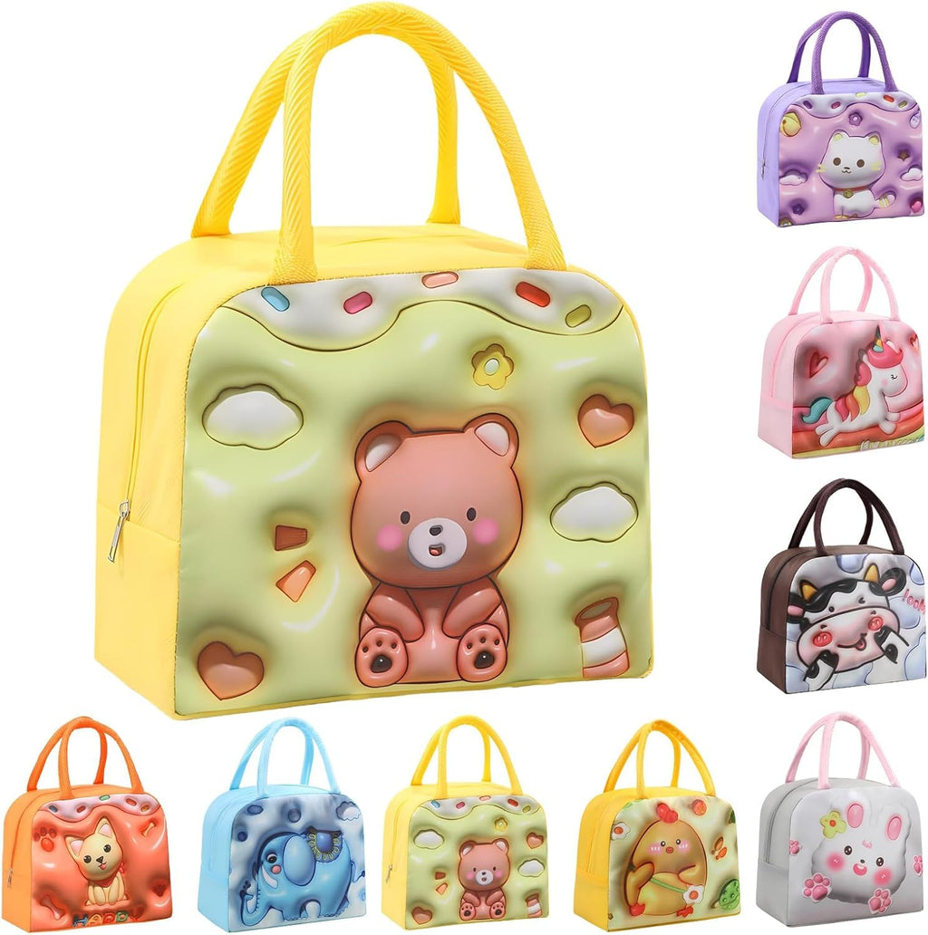 3D Cartoon Printed Lunch Bag