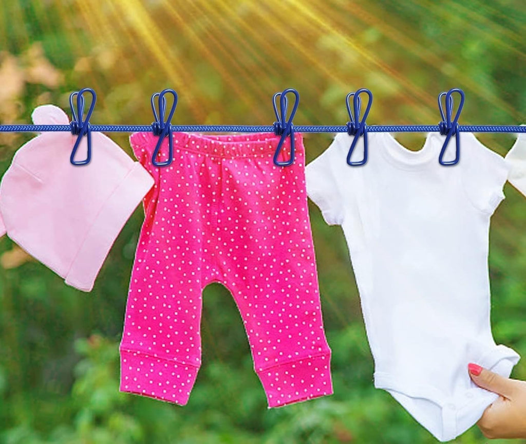 Cloth Drying Rope with Hooks 